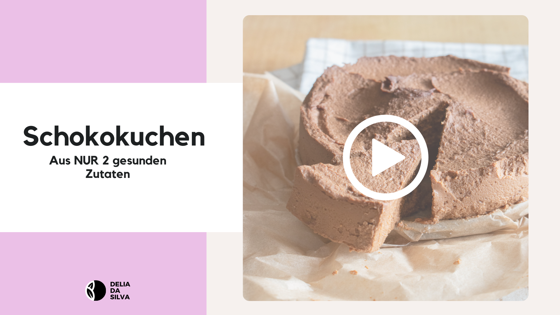 Gesunder Schokokuchen vegan ohne Zucker ohne Butter ohne Mehl und aus Süßkartoffel perfekt zum Abnehmen. Der Kuchen ist einfach zu Backen und besteht nur aus zwei Zutaten